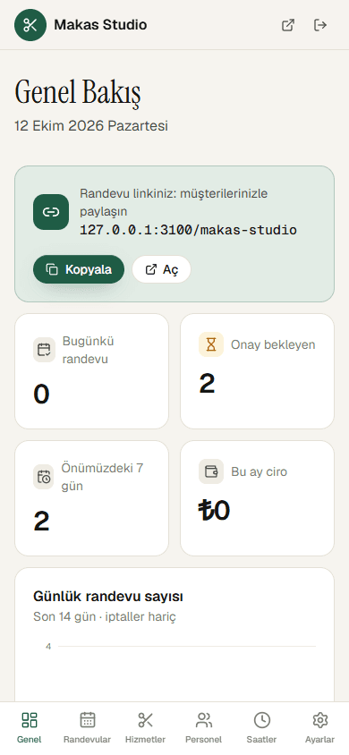 Mobil işletme paneli